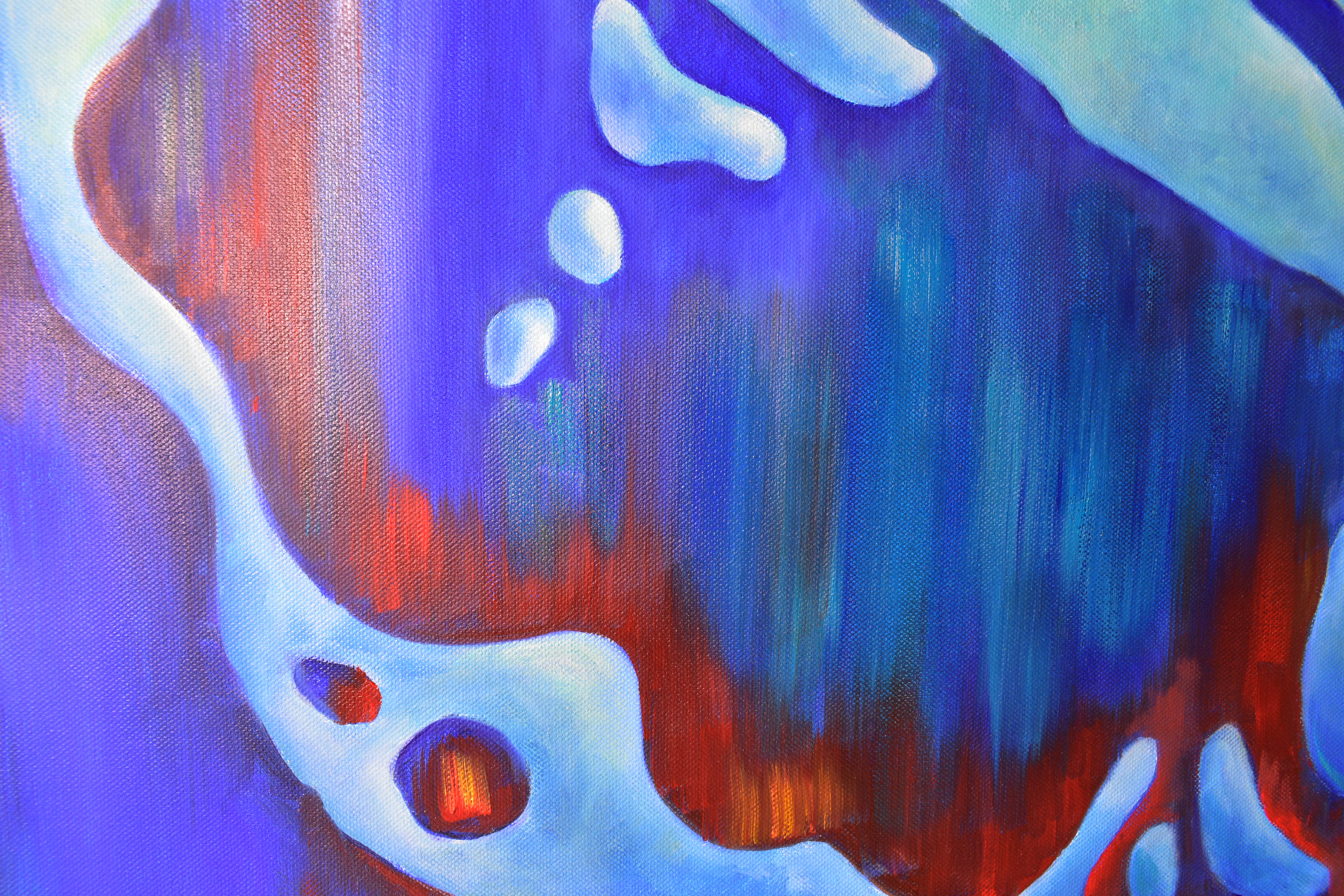 Painting by Marina Venediktova Music of water. Blue detail