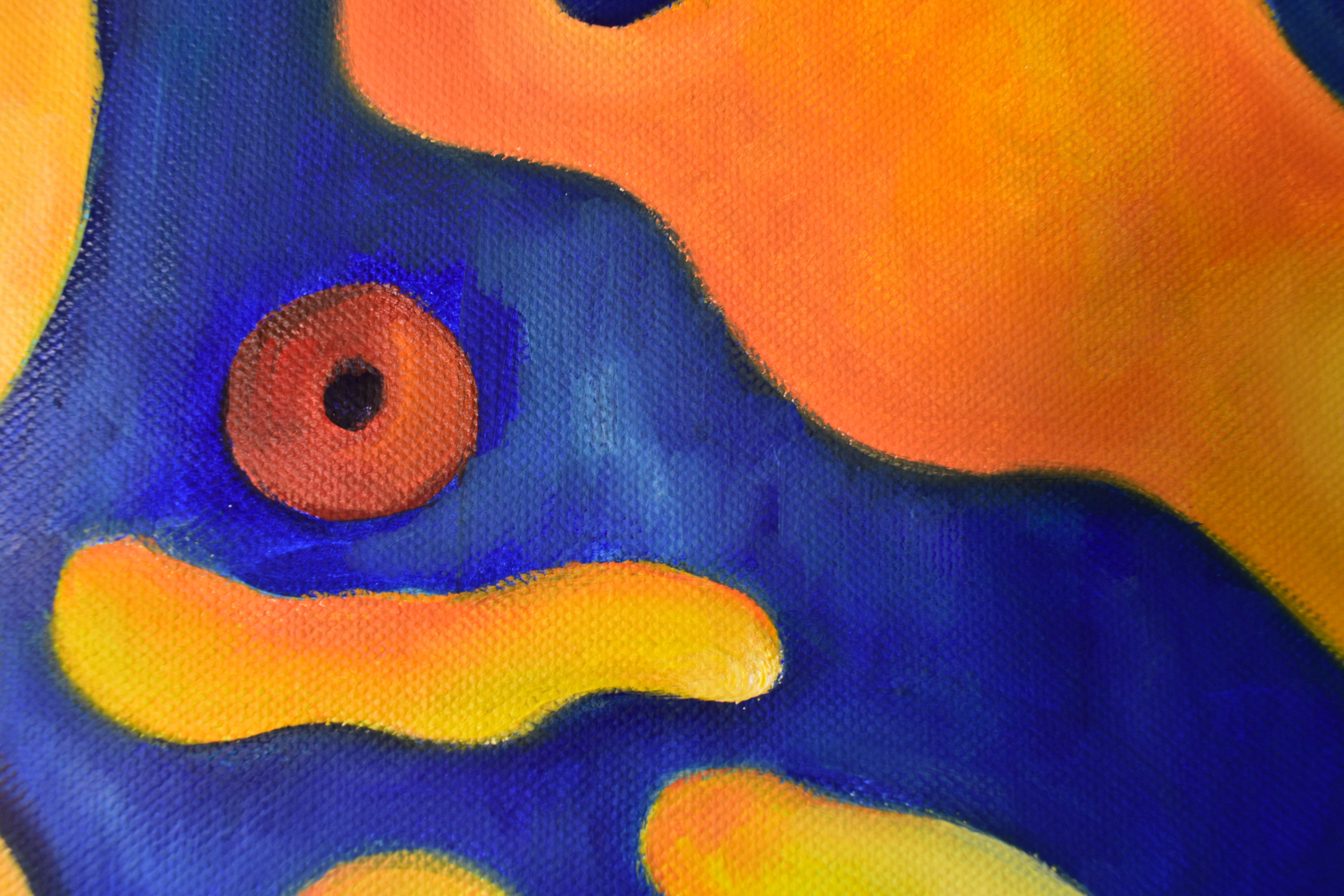 Painting by Marina Venediktova Music of water. Blue detail