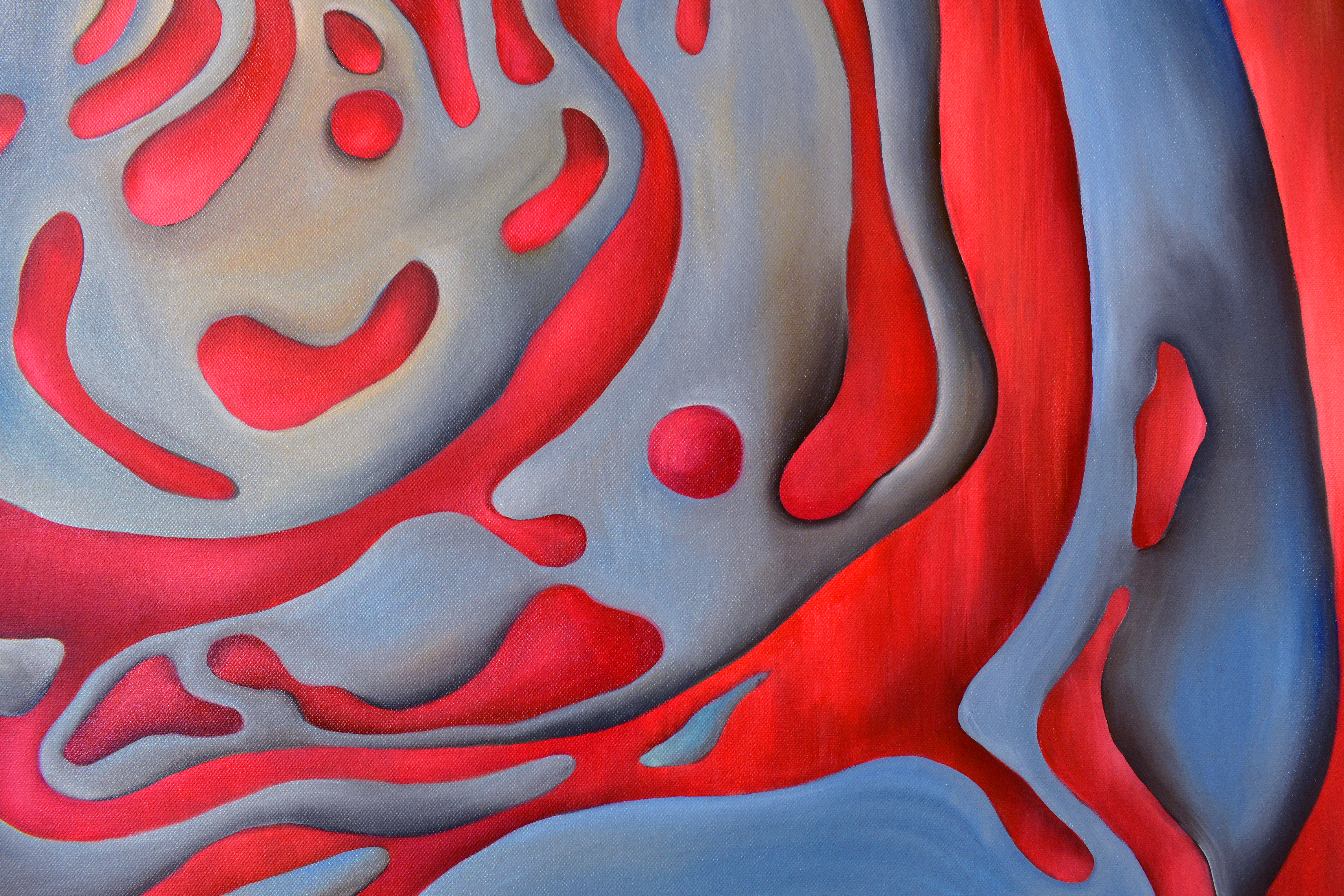 Painting by Marina Venediktova The music of water. Red detail
