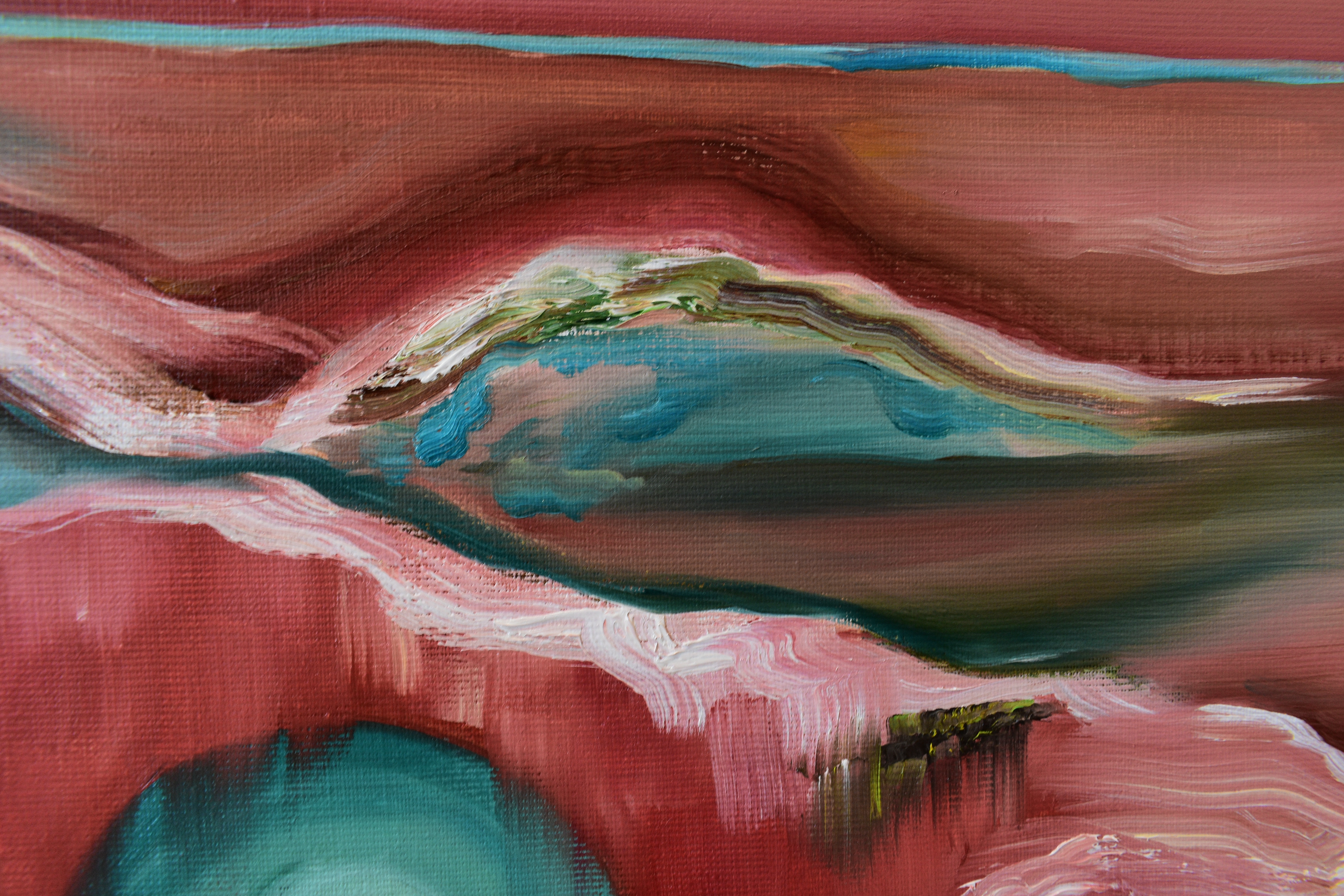 Painting by Marina Venediktova Emerald evening detail