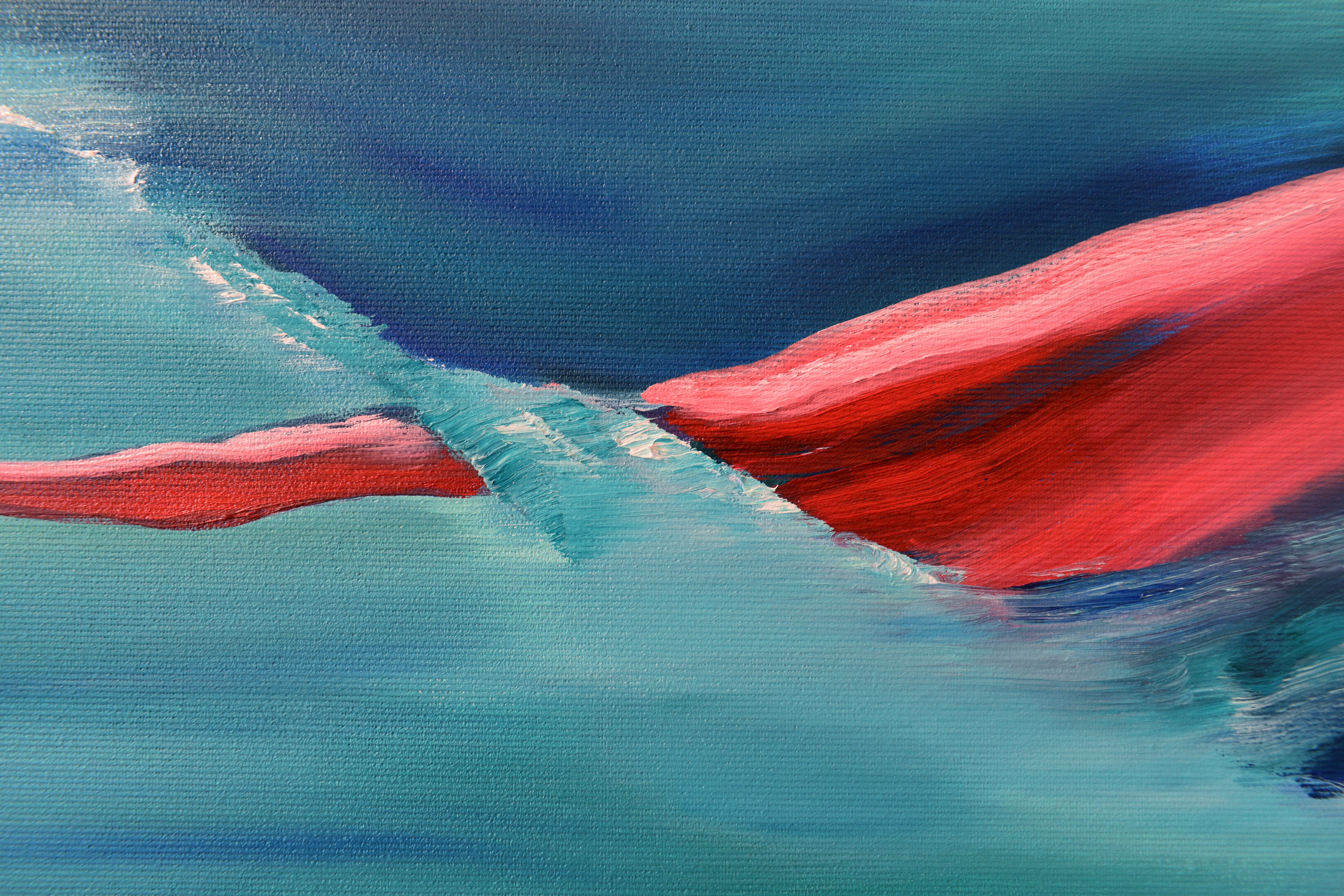 Painting by Marina Venediktova Red whale detail