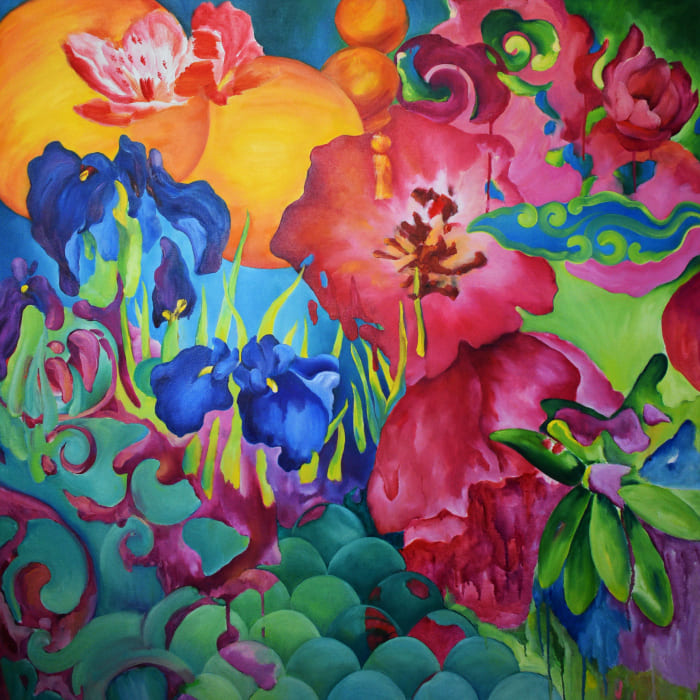 Painting by Marina Venediktova Garden