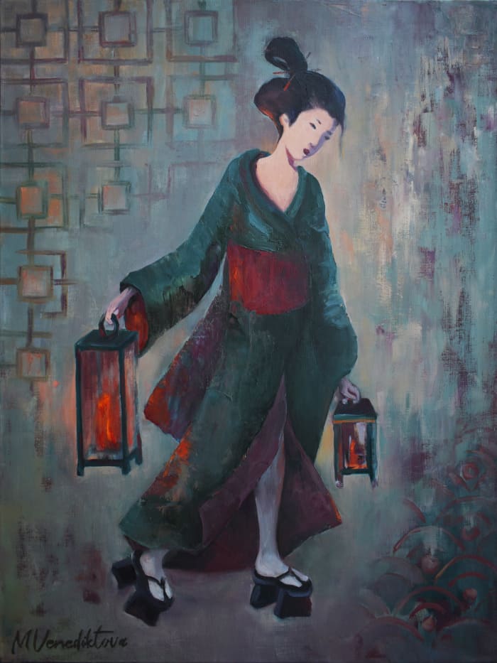 Painting by Marina Venediktova Light carrier