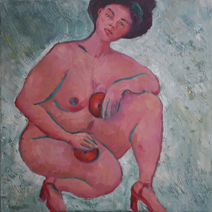 Painting by Marina Venediktova Etude with apples-1
