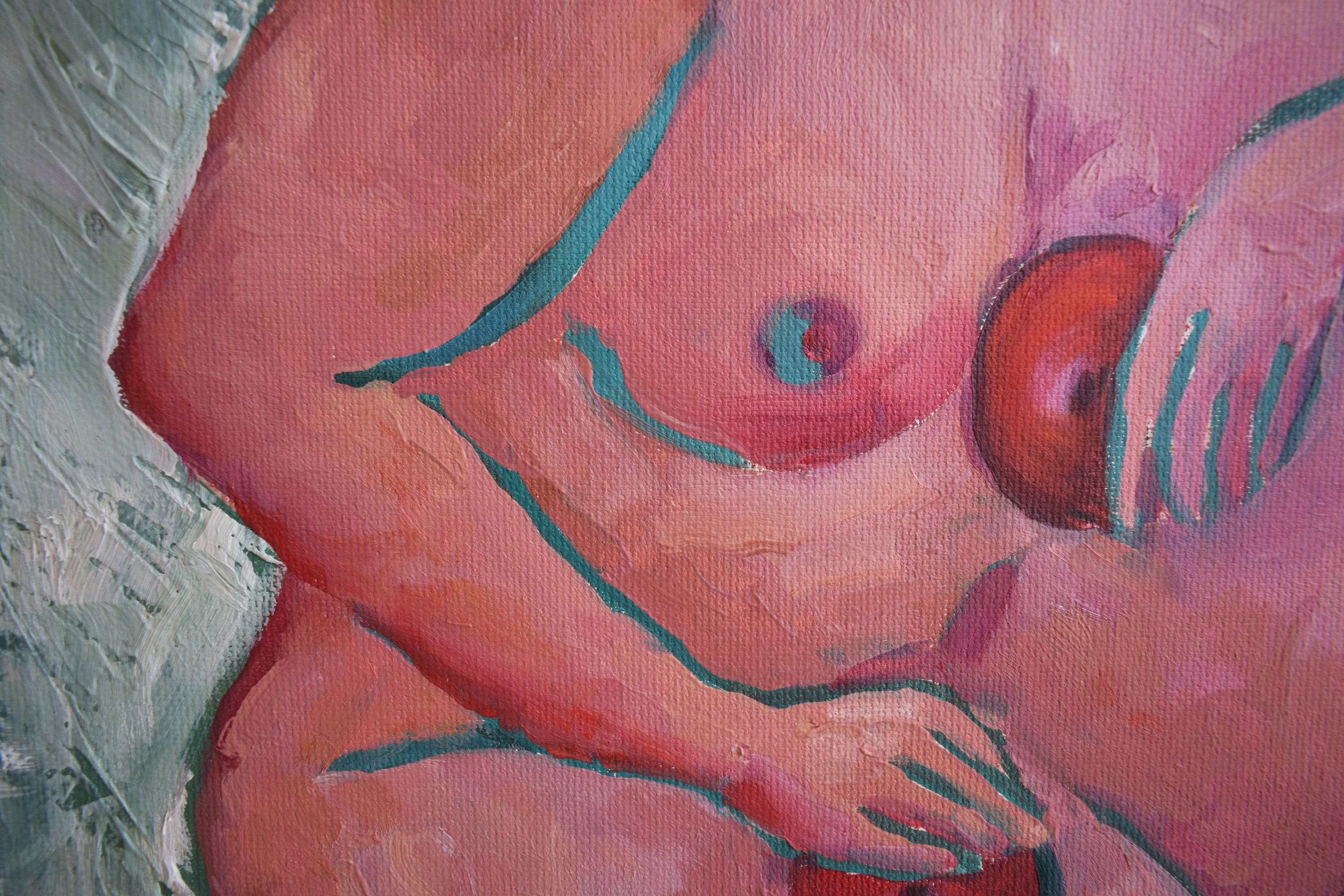 Картина Марины Венедиктовой Этюд с яблоками-1 деталь