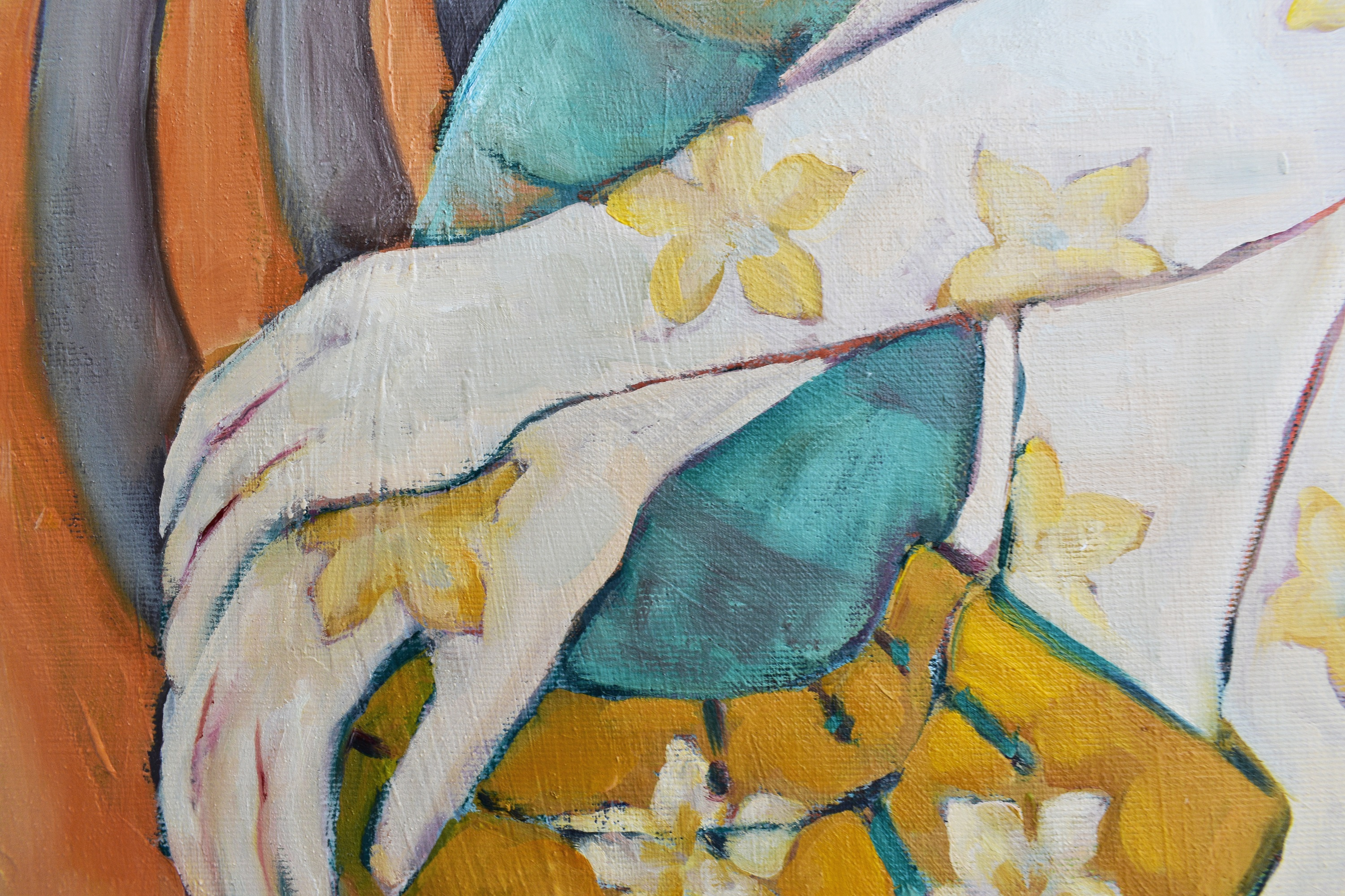 Painting by Marina Venediktova HAPPINESS INSIDE detail