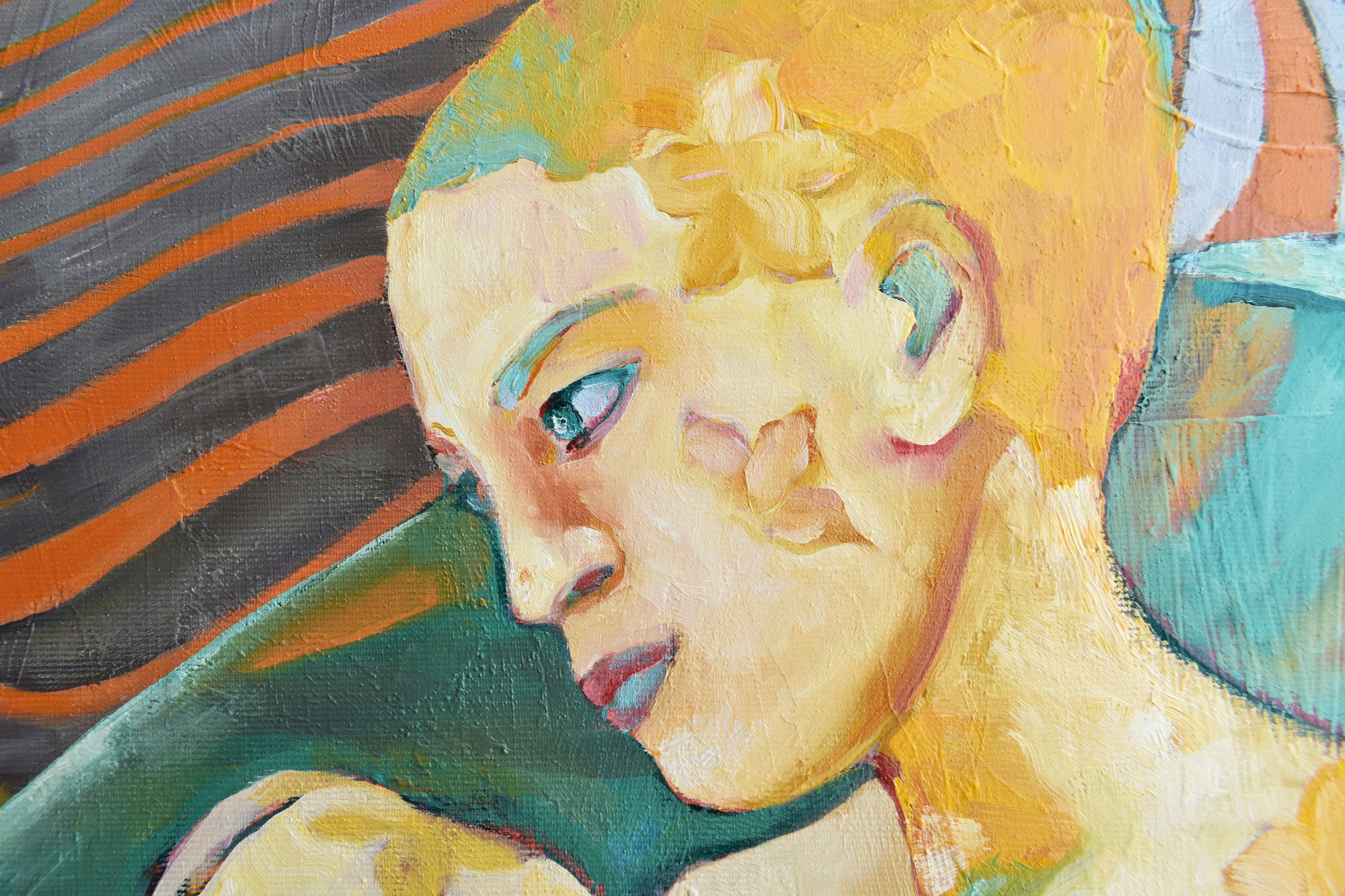 Painting by Marina Venediktova HAPPINESS INSIDE detail