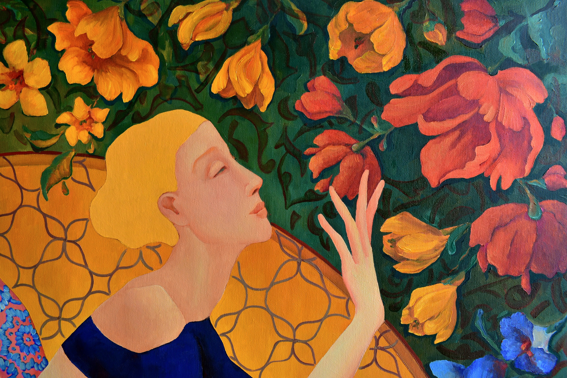 Painting by Marina Venediktova Mystical garden detail