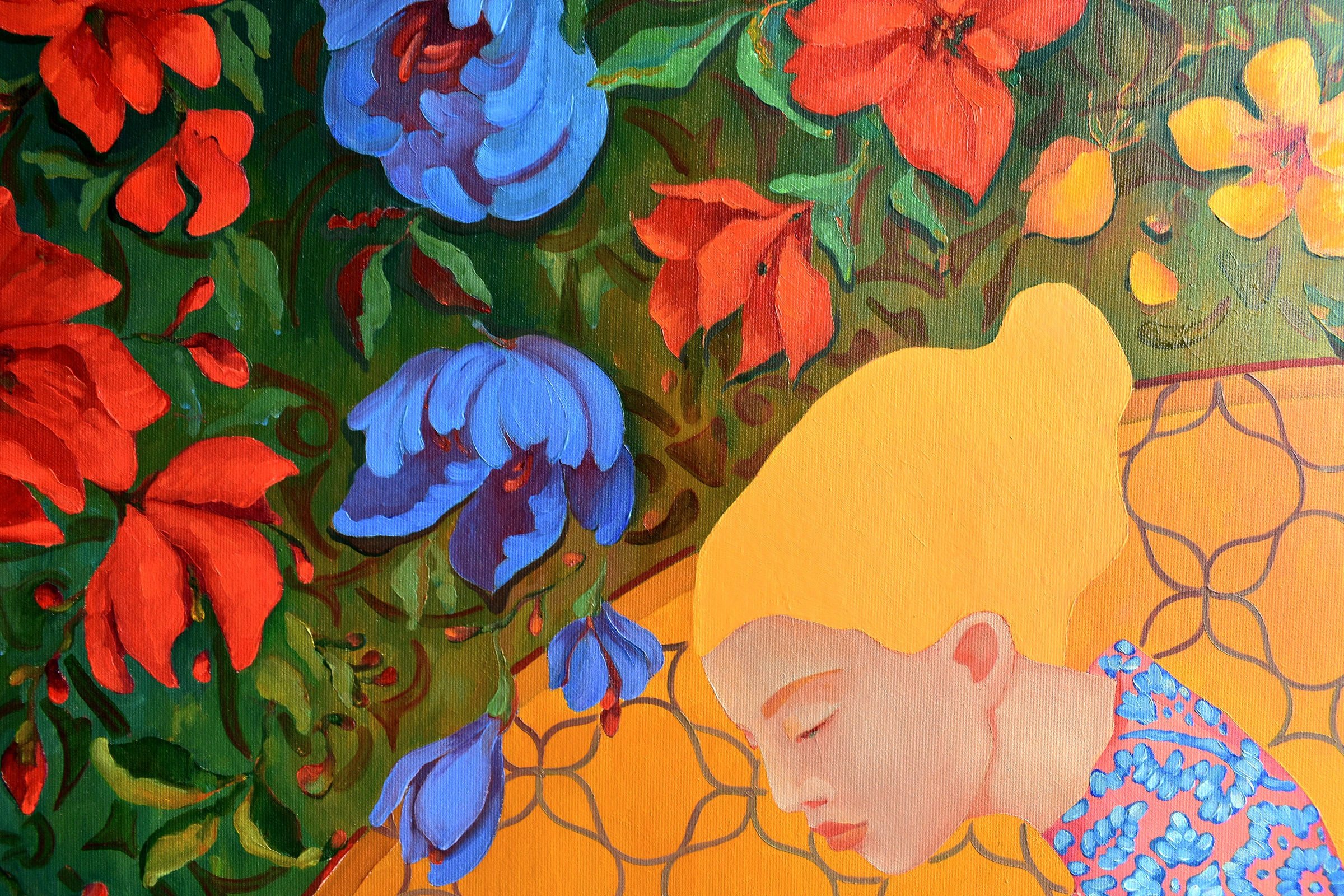 Painting by Marina Venediktova Mystical garden detail
