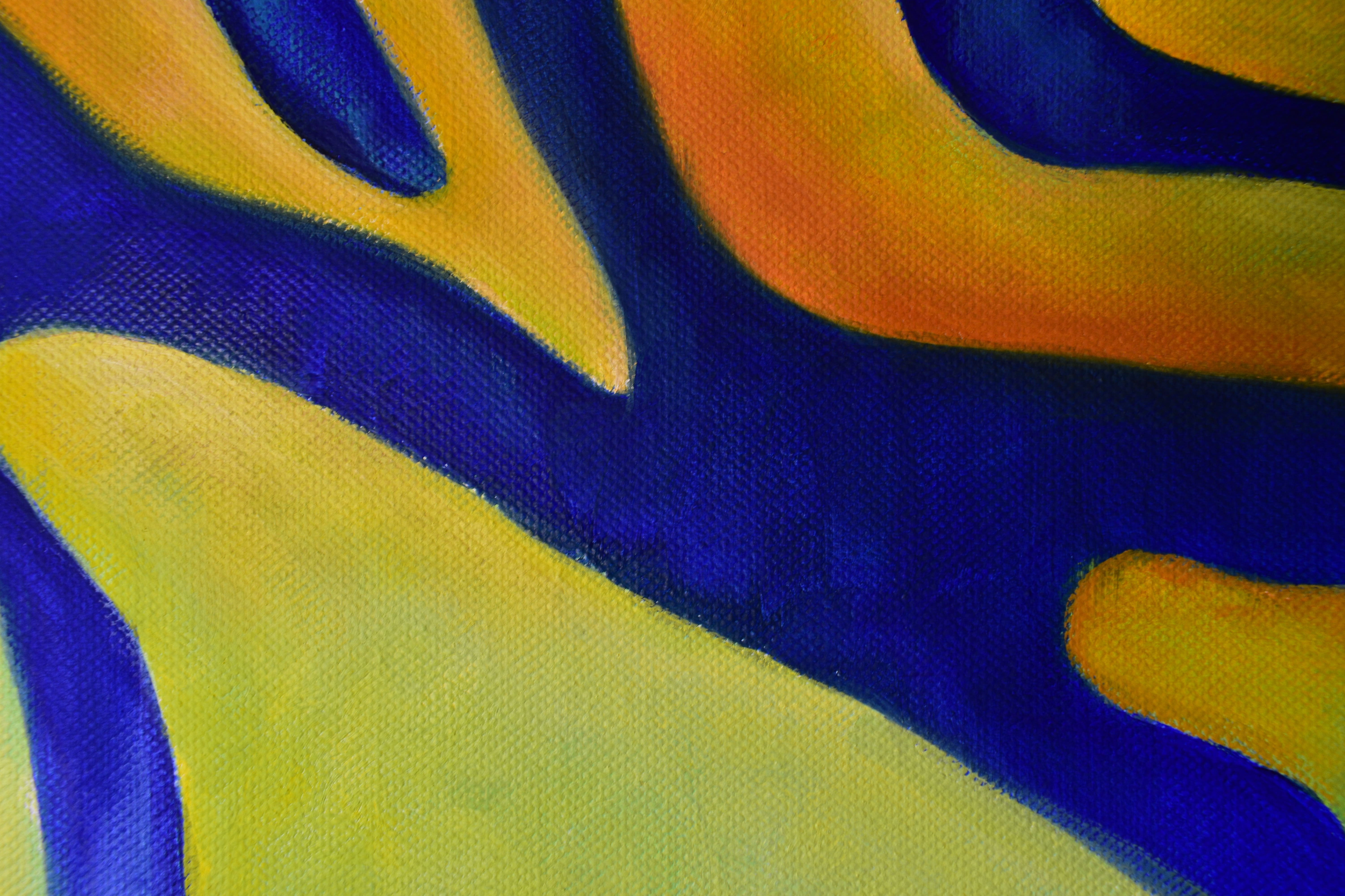 Картина Марины Венедиктовой Музыка воды. Синий деталь