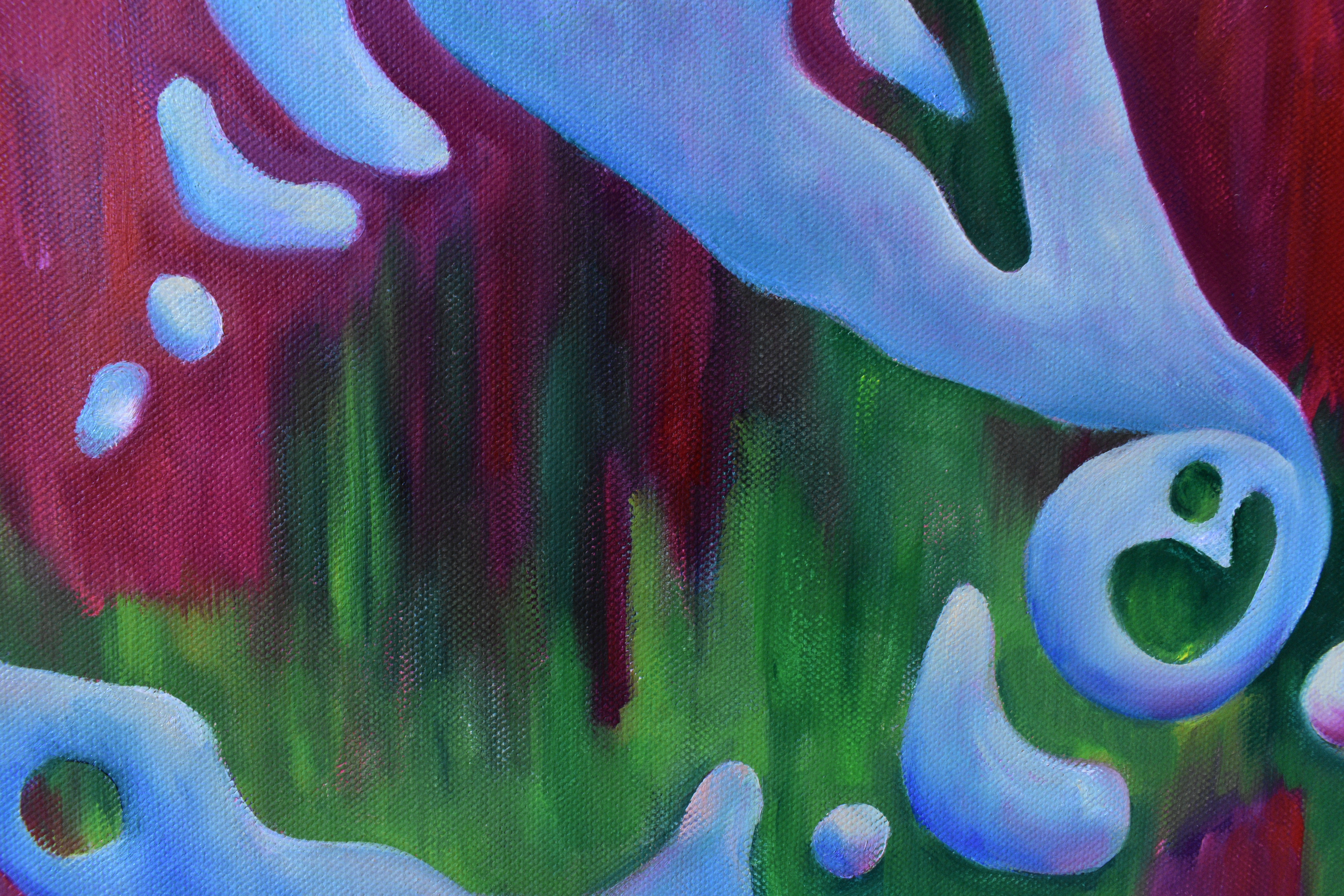 Картина Марины Венедиктовой Музыка воды. Розовый деталь