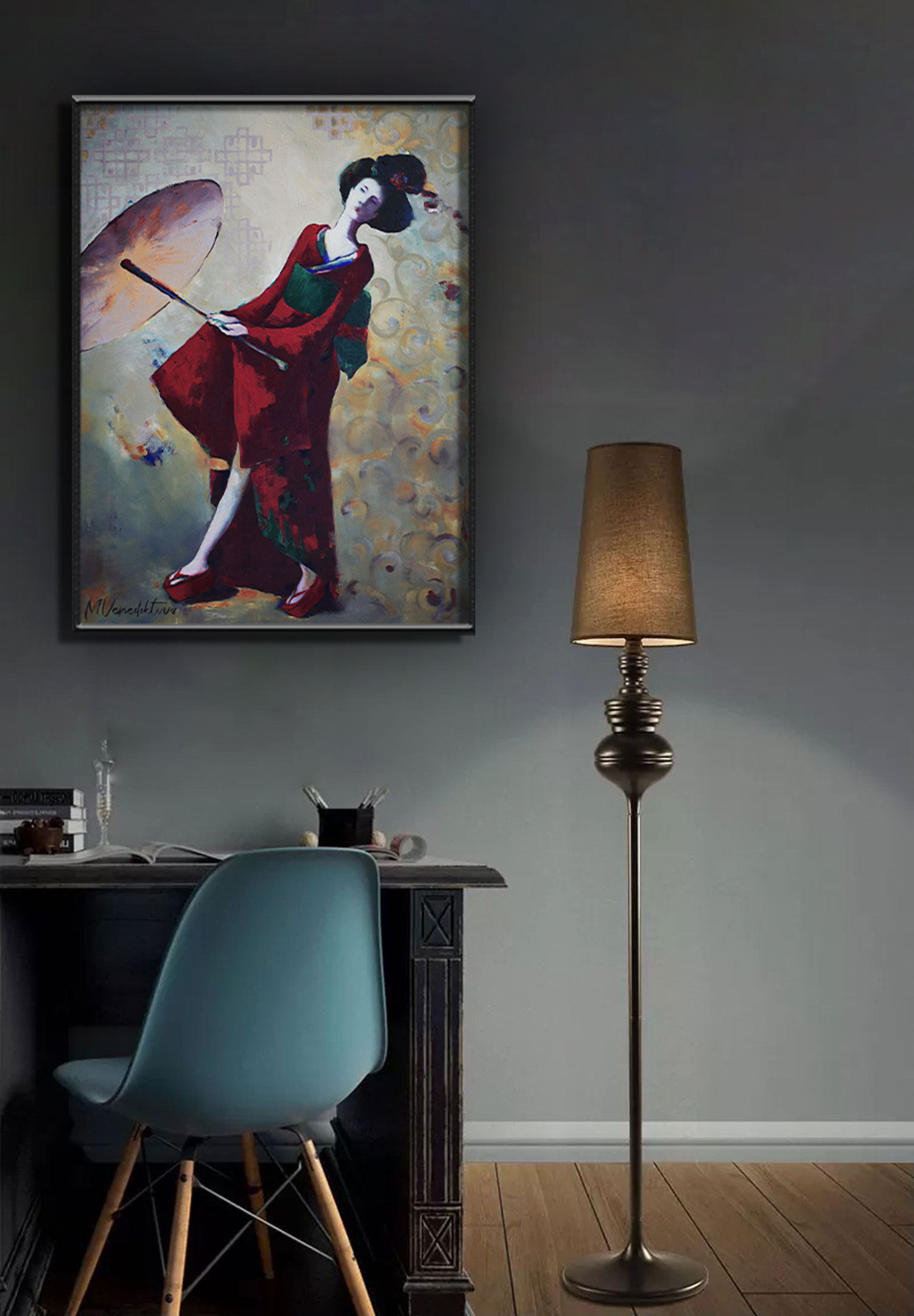Картина Марины Венедиктовой Спорящая с ветром интерьер