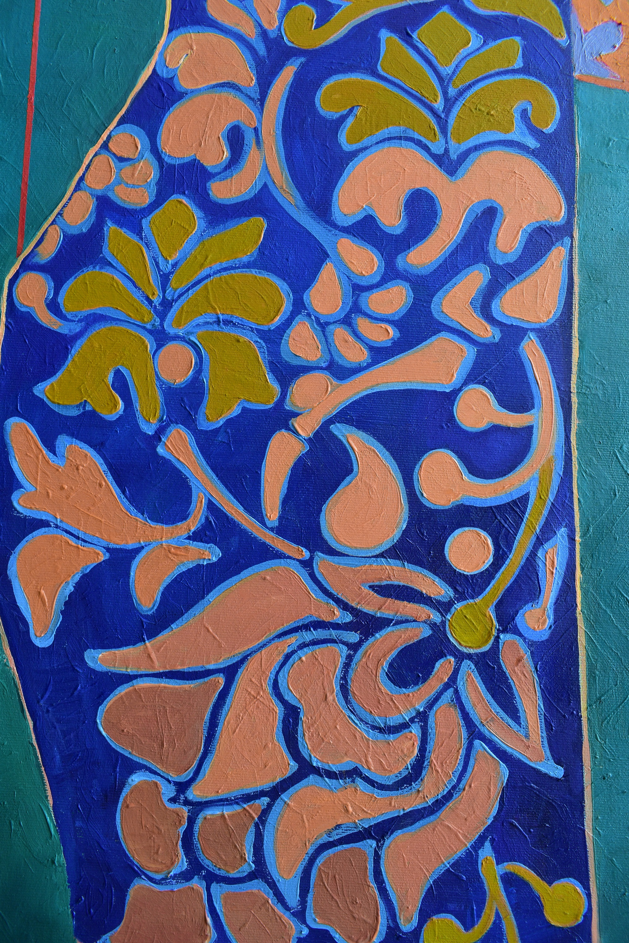 Картина Марины Венедиктовой Цветы в зеркале деталь