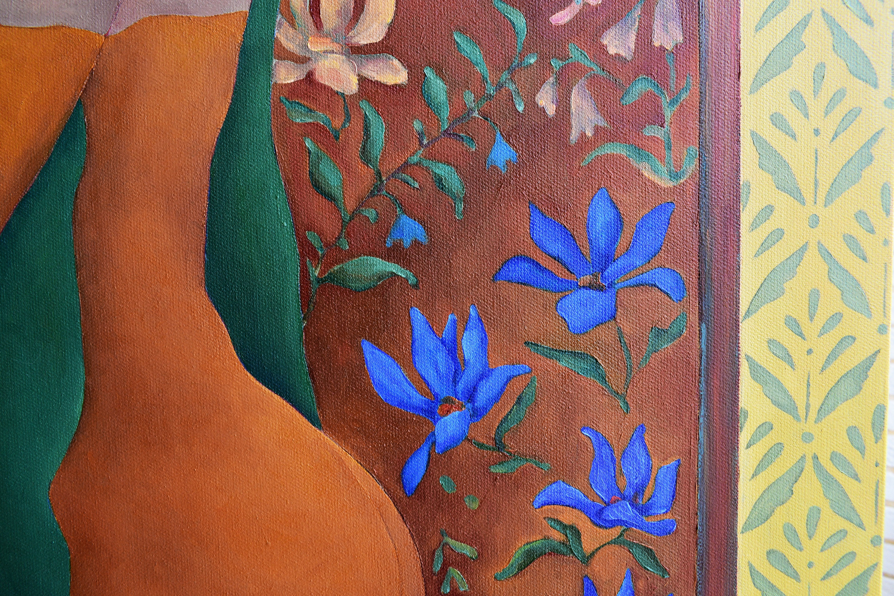 Картина Марины Венедиктовой Тайна за шелковой ширмой деталь