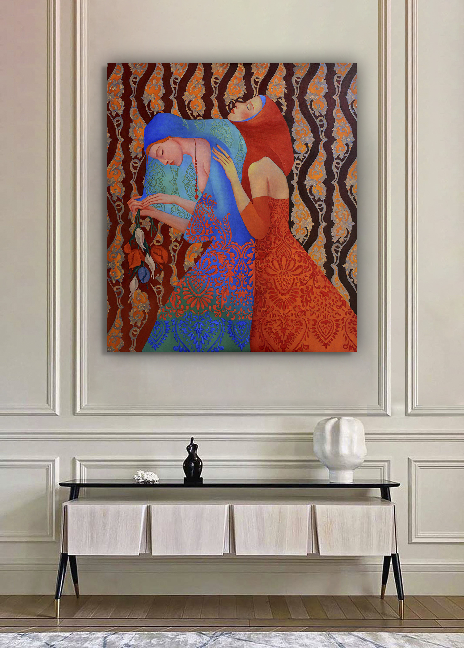 Картина Марины Венедиктовой Цветы под дождем интерьер