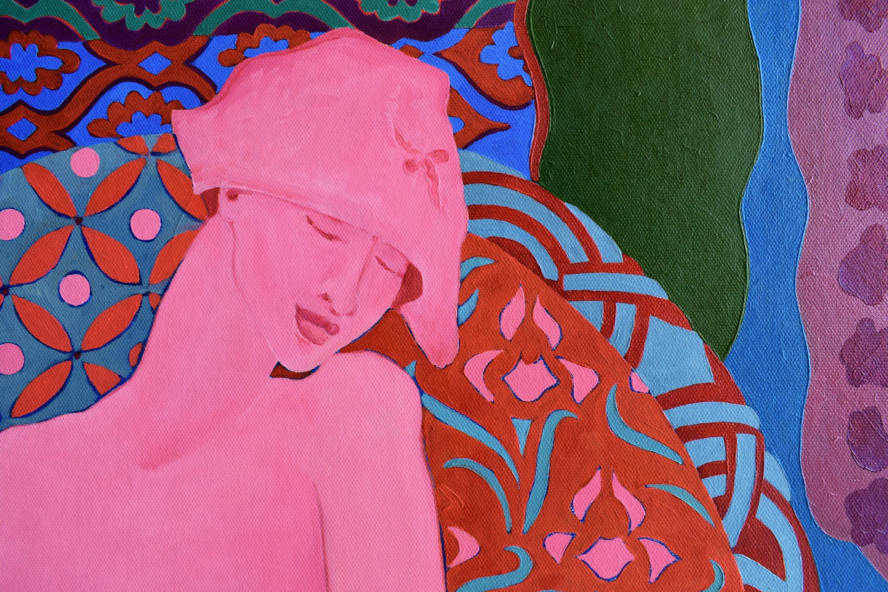 Картина Марины Венедиктовой В объятиях сада деталь