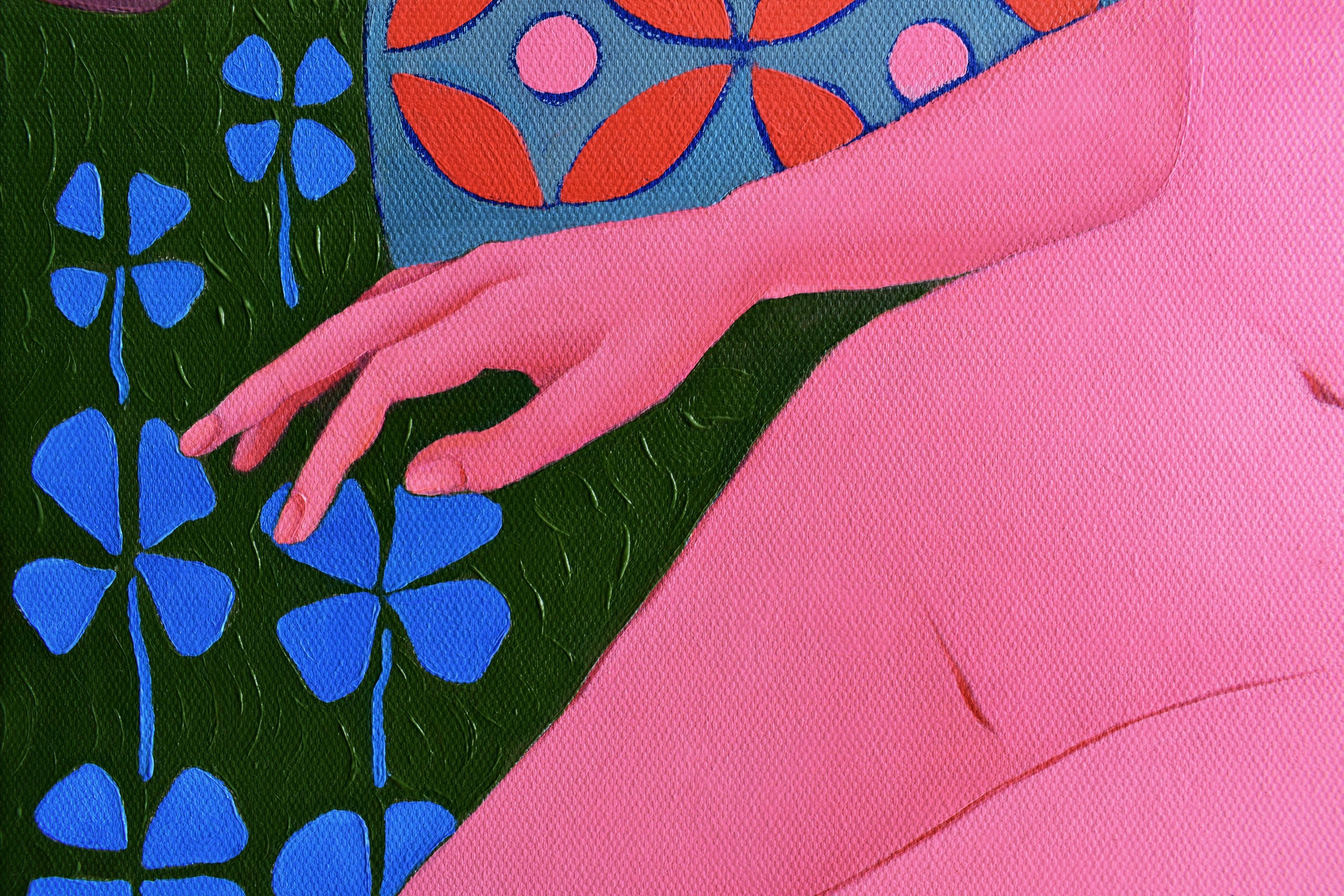 Painting by Marina Venediktova In the embrace of the garden detail